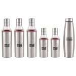 Nirlon Stainless Steel Kitchen Oil Stroage Container Use For Kitchen,Hotel, Restratuent Set Of 06,1000Ml,600Ml