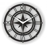 [Master Link] Webelkart Beautiful Square Wood Wall Clock (30 Cm X 30 Cm X 2.8 Cm, Black)- Without Glass – Compass