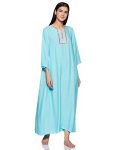 Indigo By Clarks Women’S Rayon Nightdress (Ind-8005_Aqua_X-Small)