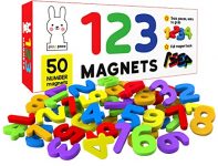 Play Poco 123 Magnetic Numbers – Count 1 To 30 – Ideal For Number Sequencing & Learning – Child Safe Foam Alphabets With Full Magnet Back, Red, 26X10X4Cm