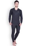 Lux Cottswool Men’S Cotton Thermal Set (Cott_Black_Fs_Vneck_Tro_Set_Xl-95)