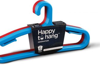 Happy To Hang Denimation Plastic Pack Of 6 Hangers(Blue, Red)