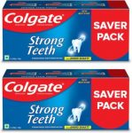 Colgate Strong Teeth Anticavity Toothpaste, India’S No. 1 Toothpaste, Amino Shakti Formula Toothpaste(1000 G, Pack Of 2)