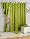 Homec Elegant Blackout Multi Eyelet Long Door Curtain – 48″X108″ In Green
