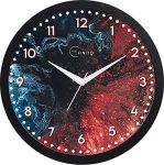 Efinito 12.5 Inch Smoky Vibrant Wall Clock For Home Living Room Bedroom Office Silent Movement
