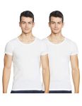 Puma Men’S Bsc Crew Vest-Pk Of 2 Regular Printed Underwear (93213801 White_L)