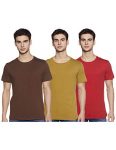 Amazon Brand – Symbol Men’S Solid Regular Fit Half Sleeve Cotton T-Shirt (Combo Pack Of 3) (Aw17Plpo3-5_S_Multicolor5)
