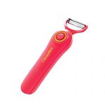 Brayden Chopro Handy, Rechargeable Automatic Vegetable Fruit Peeler With 5 Multi-Purpose Blade System, Red