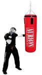 Aurion Filled Punch Bag 3Ft Boxing Mma Sparring Punching Training Kickboxing Muay Thai With Hanging Chain (Srf (3 Feet) Red Filled)