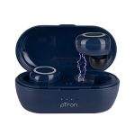 (Renewed) Ptron Bassbuds In-Ear True Wireless Bluetooth Headphones (Tws) With Mic – (Blue)