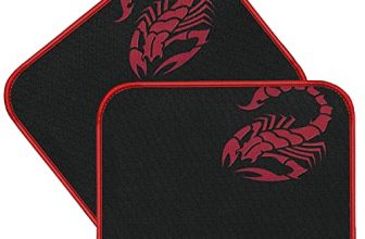 Riatech 2 Pack (290Mm X 240Mm X 2Mm) Control Type Mouse Pad With Scorpio Print, Antifray Stitched Edges, Non-Slip Rubber Base Mousepad For Laptop, Computer, Pc Office & Home – Black With Red Border