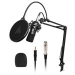 (Renewed) Maono Au-A03 Condenser Microphone Kit Podcast Mic With Boom Arm Microphone Stand (Black)