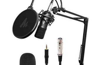 (Renewed) Maono Au-A03 Condenser Microphone Kit Podcast Mic With Boom Arm Microphone Stand (Black)