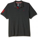 Deniklo Men’S Solid Regular Fit Polo Shirt (Dk13-S_Charcoal Melange S)