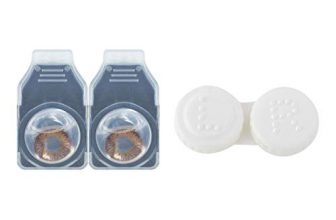 Cleanzol 2 Pieces Monthly Disposable Zero Power Color Contact Lenses (Darkbrown)
