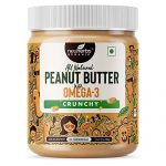 Neuherbs All Natural Peanut Butter With The Power Of Omega-3, Gluten Free, Non-Gmo | 30G Protein – 400 G (Unsweetened)