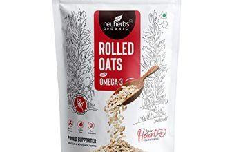 Neuherbs Natural Rolled Oats 400 G For Weight Loss With Omega-3 | Whole Grain, Breakfast Cereal & Gluten Free