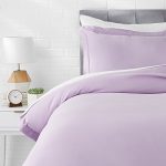 Amazonbasics Microfiber Comforter Cover Set With Pillow Cover – Single (66X90-Inch, 2-Piece), Frosted Lavender