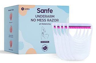 Sanfe Under Arms No Mess Razor For Women’S Hair Removal – Pack Of 5 With Sea Daffodil | Smooth & Instant Hair Removal | New No Cut Technology | Painfree | Rash-Free | Easy Grip | Waxing For Women