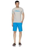 United Colors Of Benetton Men’S Cotton Lounge Shorts (Pack Of 2) (Lm79I_Medium_Grey And Blue)