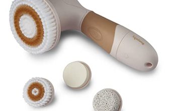 Lifelong Llm126 Electric Portable Face Cleanser And Massager Brush With 4 Brush Heads For Deep Cleansing, Scrubbing, Exfoliating, Removing Blackhead And Massaging