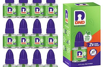 Dnd 100% Ayurvedic Mosquito Repellent Refill | Liquid Vapouriser | Ayush Approved | Safe For Human Use | Natural Action Patented Formula | Pack Of 12-45Ml Each