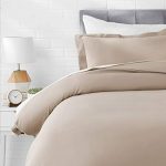 Amazonbasics Microfiber Comforter Cover Set With Pillow Cover – Single (66X90-Inch), Taupe, 2-Piece