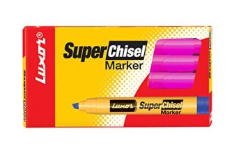 Luxor 997 Super Chisel Marker – Pink – Box Of 10