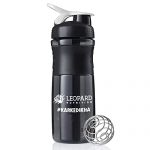 Leopard Nutrition Protein Shaker Bottle, 100% Leak Proof Bpa Free (Black-760Ml)