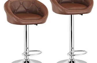 Mbtc Delton Cafeteria Bar Stool Chair In Light Brown (Set Of 2 Pcs)