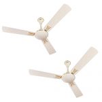 Luminous Deco Premium Audie 1200Mm Ceiling Fan (Butter Cream, Pack Of 2)