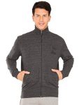 Jockey Men’S Track Jacket (2730-0103-Blsml_Black Snow Melange_Large)
