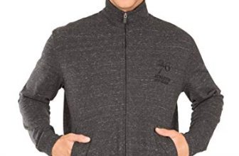 Jockey Men’S Track Jacket (2730-0103-Blsml_Black Snow Melange_Large)