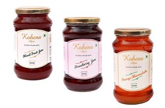 Kohena Agro Jam Combo (Mixed Fruit+Strawberry + Orange Marmalade)-(500Gms*3).