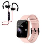 Techking Pro 6 (Special Deal With 12 Years Warranty Smart Watch 1.3” Full Touch Smartwatch With 24X7 Dynamic Heart Rate Blood Pressure Tracking, Waterproof Exercise Smartwatch For Ladies, Girls With U1 Running Sports Bluetooth Jogger Headset