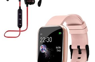 Techking Pro 6 (Special Deal With 12 Years Warranty Smart Watch 1.3” Full Touch Smartwatch With 24X7 Dynamic Heart Rate Blood Pressure Tracking, Waterproof Exercise Smartwatch For Ladies, Girls With U1 Running Sports Bluetooth Jogger Headset