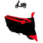 Adroitz Ad-Bbc-Bkrd-T2-S-Spldr-Pro Bike Body Cover For Hero Splendor Pro With Double Stripe (Black And Red)