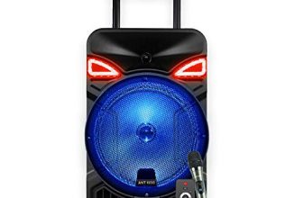 Ant Audio Rock 900 Trolley Party Speaker With Karaoke With Fm Radio, Micro Sd Card, Usb, Wired & Wireless Mic, Led Lights & 12Inch (30.48 Cm) Subwoofer – 90 Watt