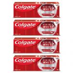 Colgate Visible White Teeth Whitening Toothpaste, Pack Of 400G (100G X 4), With Whitening Accelerators For Tobacco Stain Removal & Teeth Whitening Product, Colgate Toothpaste With Minty Flavor For Everyday Fresh Breath