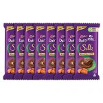 Cadbury Dairy Milk Silk Roast Almond With Whole Nuts Chocolate Bar, 58G – Pack Of 8