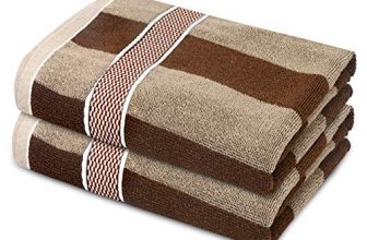 Kuber Industries Cotton 2 Pieces Luxurious, Soft, 100% Cotton Towel, 30″X60″ (Brown)-Kubmart16052