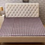 Heart Home Checkered Design Pvc Waterproof Double Mattress Protector 6 Ft X 6.5 Ft (Brown)- (Cthh03988)