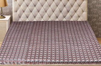 Heart Home Checkered Design Pvc Waterproof Double Mattress Protector 6 Ft X 6.5 Ft (Brown)- (Cthh03988)