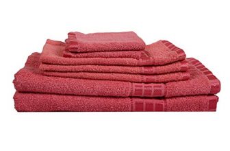 Eurospa Set Of 6 Cotton Bath + Hand + Face Towel Set Pink (Spdhfcb157Pnm6)