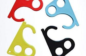 Auto Snap Corona Safe Key Hands Free Key – Safety And Hygiene Hand Antimicrobial Abs Metal Plastic Door Opener Random Color Pack Of 5