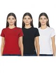 Desi Belle Women’S Regular T-Shirt (Dbctts-4_Black/Red/White Xl)