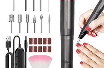 Maycreate® Nail Drill Machine Professional, 20000Rpm Adjustable Electric Nail Filer Machine With 25Pcs Accessories, Portable Manicure Pedicure Kit For Women, Nail Salon, Acrylic Gels Callus Removal