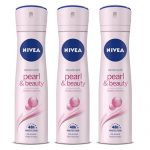 Nivea Deodorant Pearl And Beauty For Women, 150Ml (Pack Of 3)