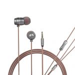 Hitage Earphones Mh-78 Headphones Earplugs Headset High Definition Sound Deep Extra Bass Wired Earphone With In-Line Mic Wide Compatibility Tangle Free Cable (Silver)