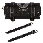 Autofy Silver Eagle/Hawk Print Universal Side Bag/Saddle/Travel Bag/Carrier For All Bikes (Black)